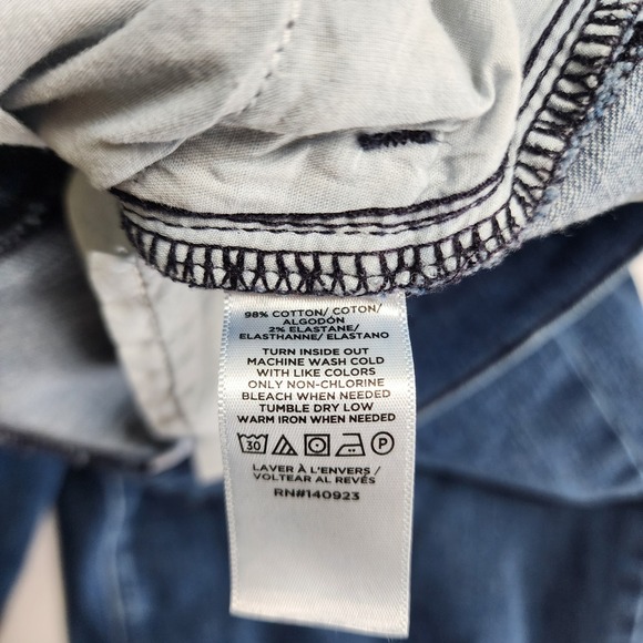 LOFT Outlet Womens High Rise Trouser Jeans Size 4 Medium Wash Wide Leg Stretch - Picture 9 of 15